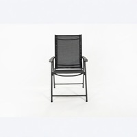 Ensemble de meubles de patio en métal pliable Oeytree chaise de plage de jardin avec parapluie pour les loisirs
