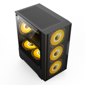 Nueva Carcasa para <span class=keywords><strong>PC</strong></span> Gaming MicroATX OEM en Oferta con Panel Frontal de Malla y Panel Lateral de Vidrio Templado, Construcción de Metal y Plástico de Torre Media - Product Image 3