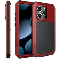 Protecteur d'écran intégré de marque étui de téléphone portable étanche couverture arrière en métal antichoc pour iPhone 11 12 13 14 15 Pro Max