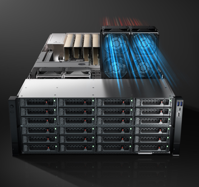 China Manufacturer  FusionServer G5500 V7 in Tel Xeon Scalable Processors 2.0 GHz 32GB 24LFF 4U 4*3000 W Rack Server