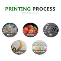 Sachets Doypack Personnalisés avec Logo, Refermables à Fermeture Éclair, Anti-Odeur, en PET/AL/PE pour Aliments, Snacks, Gâteaux, Pizzas - Vente en Gros