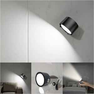 USB Charging LED Wind Light 360 Degree Rotation Portable Night Light Reading Wall Light <b>Remote</b> <b>Control</b> Metal Candle <b>Holders</b> - Product Image 4