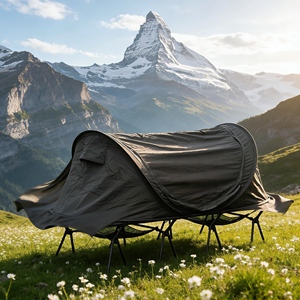 Sistema Portátil Integrado de Tienda de Campaña y Cama Elevada Impermeable para Campistas Listos para la Aventura - Product Image 1