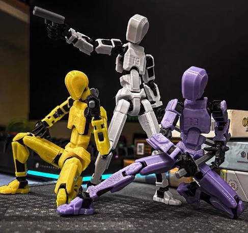 2024 New Trend High Quality Color 3D Printed Creative Action Figure Lucky Doll 13 Movable Joint Robot Action Figure