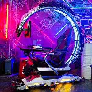 INGREM C4 <span class=keywords><strong>Owlet</strong></span> zéro gravité inclinable chaise cockpit bleu dent haut-parleur soutien lombaire course siège support 1 moniteur chaise cockpit - Product Image 5