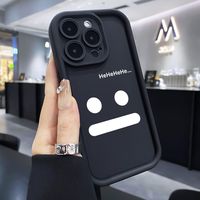 Coque de protection en TPU avec motif simple et expressif, compatible avec iPhone 18 17 16 15 Pro Max, motif durable