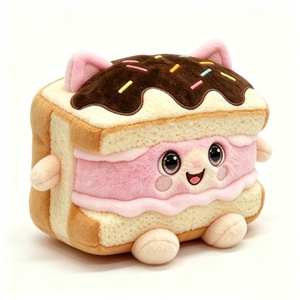 Peluche personnalisée en forme de toast pour chat, peluche en forme de sandwich, peluche en forme de pain, peluche animale en forme de chat, peluche en forme de dessert de boulangerie - Product Image 4