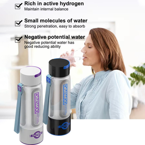 Botella de Agua Moderna de 450 ml con Tecnología SPE, 2000 PPB de Alta Concentración, Generador Portátil de Bienestar con Electrodos de Titanio - Product Image 4