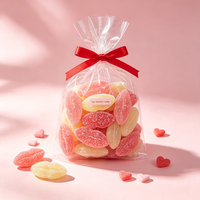 Halal Fruit Flavor Lip Shaped Gummy Candy Sugar Coated Soft Jelly Candy Individually Wrapped Wholesale Factory OEM Supply