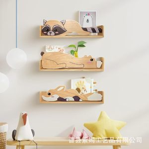 <b>Wall</b> <b>Mounted</b> Animal <b>Shelves</b> For Kids Room Book Storage Display Rack Bedroom Living Room Decorative Organizer With Cartoon Design - Product Image 4