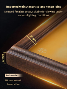 Peinture en laiton exclusive en six parties des Cinq Montagnes Sacrées, idéale pour la décoration artistique haut de gamme dans les salons de villas - Product Image 6