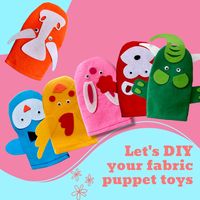 Kit de marionnettes à main DIY pour enfants, ensemble de 6 marionnettes animales à fabriquer soi-même pour les tout-petits, activités de jeu de rôle en maternelle