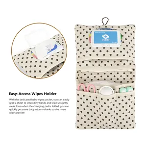 Pochette de rangement pour couches bébé unisexe en tissu denim imperméable à motif animal et fonction d'organisation portable, fournisseur OEM - Product Image 4