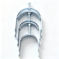 Collier de serrage en U galvanisé en acier inoxydable multi-tailles (2, 2,5 et 3 pouces) avec boulon réglable pour câble et tuyau