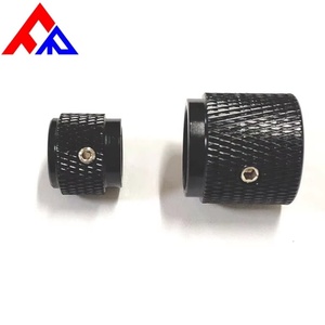 Customized 19mm Diameter CNC Black Anodized Audio <b>Knob</b> <b>Guitar</b> <b>Knob</b> Switch Electronic Accessory - Product Image 3