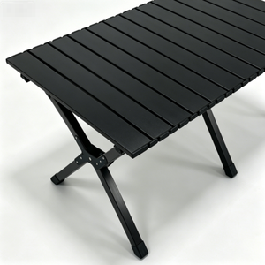 Portable Foldable <strong>Roll</strong>-Up Camping Egg <strong>Roll</strong> <strong>Table</strong> YXT-001 Anti-Oxidation Galvanized Carbon Steel With Wooden Slat Tabletop - Product Image 3