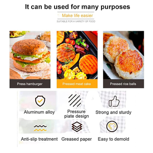 <span class=keywords><strong>Presse</strong></span> à hamburgers HYRI populaire en aluminium, <span class=keywords><strong>presse</strong></span> à galettes de viande ronde, moule à hamburgers - Product Image 3