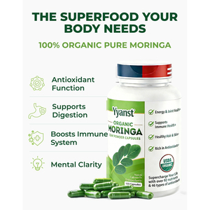 Capsules de Moringa de haute qualité, marque privée, pour soutenir la santé immunitaire, stimuler l'énergie et favoriser la santé des cheveux et de la peau. - Product Image 4