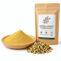 Ekstrak Bunga Sophora Japonica LongBio Bubuk Rutin Alami 95%-98% untuk Makanan, Minuman & Suplemen Diet OEM ODM
