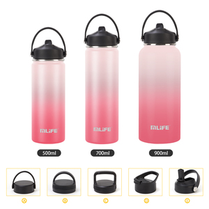 Vừa xách tay 32 oz <span class=keywords><strong>sipper</strong></span> rơm nắp cách nhiệt chân không thép không gỉ thể thao chai nước với rơm - Product Image 3