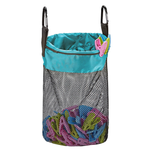 Petit sac à linge moderne en nylon <span class=keywords><strong>noir</strong></span> avec cordon de serrage, organisateur de pinces à linge, rangement, corde à linge suspendue, panier, <span class=keywords><strong>soutien</strong></span>-<span class=keywords><strong>gorge</strong></span> - Product Image 1