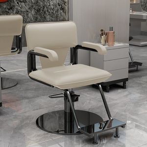 Sillón de Barbería de Acero Inoxidable de Lujo, con Funciones Giratorias y de Elevación, para Servicios de Peluquería Comerciales - Product Image 4