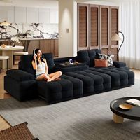 Vielseitige Spezifikationen Weicher Glatter Stoff Modulares Sofa Modernes Wohnzimmer-Sofa Möbel