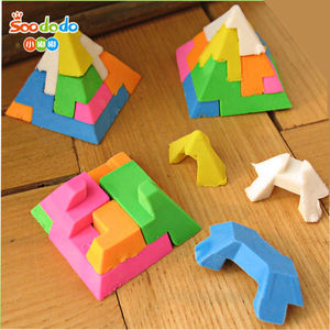 Câu đố kim tự tháp soododo bán buôn thiết kế mới sáng tạo sản phẩm khuyến mãi 3D đồ chơi hình bút chì tẩy - Product Image 1