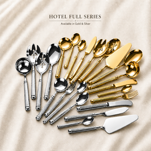 High-end Thickened 18/10 Stainless Steel Flatware <strong>Sets</strong> <strong>Spoon</strong> And <strong>Fork</strong> Forged Roman Column Striped Silverware Luxury Cutlery <strong>Set</strong> - Product Image 2