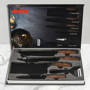 Couteau de Chef en Acier Inoxydable à Prix de Gros, Manche en Bois, Ensembles de Couteaux de Cuisine en Acier Inoxydable pour la Cuisson - Product Image 3