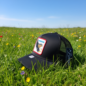 Cappello Trucker con Ricamo Aquila della Libertà, Tessuto a Rete, Regolabile, Unisex, Casual, Primavera-Estate, 6 Pannelli - Product Image 2