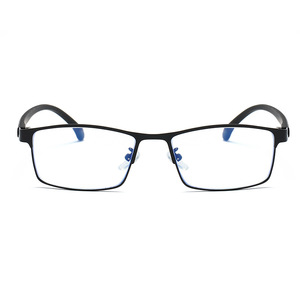 Men's Rectangular Stainless Steel <b>Eyeglasses</b> <b>Frame</b> Anti Blue Light PC Lens Business Optical Glasses Medium Size - Product Image 5