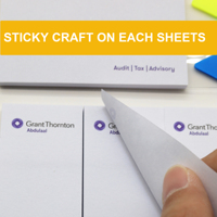 Notes autocollantes personnalisées avec logo promotionnel, recyclées, et bloc-notes Kawaii avec onglets adhésifs