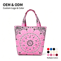Sacs fourre-tout personnalisés matelassés à imprimé Paisley pour femmes, sacs à bandoulière en polyester à motif floral Mandala pour les voyages, le shopping et l'usage quotidien