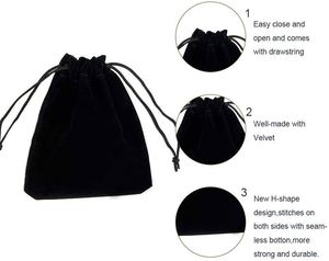 Sac à cordon Proluxe, pochette en velours doré personnalisée, sac promotionnel pour petits cadeaux, emballage en velours avec logo personnalisé - Product Image 6
