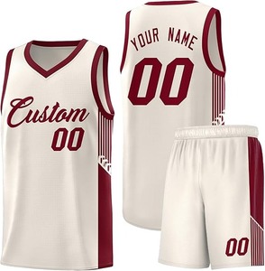 Pantalones cortos de baloncesto de verano personalizados BSCI con logotipo de equipo cosido Jersey sublimación uniformes Conjunto elegante - Product Image 1