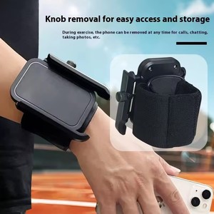 2IN1 360 °   Support de téléphone rotatif pour <span class=keywords><strong>vélo</strong></span>, bracelet de bras pour smartphone, support de poignet pour course, randonnée, cyclisme - Product Image 4