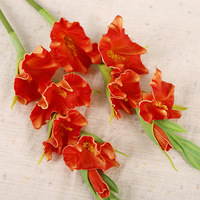 Fleurs artificielles Gladiolus en PU de haute qualité, style nordique, respectueuses de l'environnement, arrangements floraux pour la maison, décorations de mariage