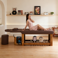 Table de massage électrique traditionnelle en métal pour salon de beauté, dossier réglable, design pliable - Chaise de shampoing thaïlandaise à usage commercial