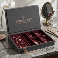 Boîte à bijoux créative en forme de livre, boîte organisatrice de luxe en faux livre, boîte de présentation rigide à fermeture magnétique pour ranger les bagues