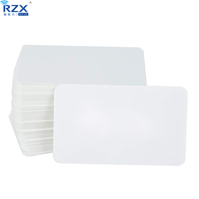 Customized FM11RF08 RFID Access Control System White Card 13.56MHz Printable CR80 Size Blank White Card for Hotel Door Key