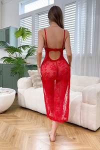 女性用<span class=keywords><strong>2</strong></span>ピースセット2025新作セクシーシースルーレーススリットドレスひもセクシーランジェリー - Product Image 3