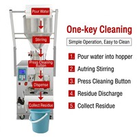Machine d'emballage verticale automatique compacte haute productivité avec moteur pour scellage de sachets plastiques de sauces, liquides et pâtes alimentaires