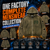 Vente en gros de sweats à capuche zippés personnalisés, effet délavé, avec graphiques en strass, coupe oversize, style streetwear, pour marques de créateurs