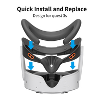 Support de mousse en cuir PU de remplacement réglable confortable pour Meta Quest 3S VR accessoires Interface faciale coussin facial coussin 3S