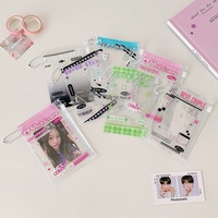 Soporte para tarjeta fotográfica Kpop Idol de moda creativa personalizada, bolsa de dulces, bolsa transparente de PVC con cremallera y bloqueo RFID para Kpop