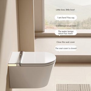Hotel Ceramic Wc Intelligent Toilet Wall Hanging <strong>Commode</strong> Rimless Wall Mount Toilet Seat Tornado Flushing Smart Toilet Set - Product Image 2