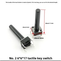 Mini interrupteur tactile à bouton-poussoir traversant, 4 broches, micro-interrupteur momentané pour cuisinière à induction, téléviseur, chauffe-eau, modèle 665
