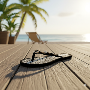 Tongs de plage tendance avec des décorations de coquillages, parfaites pour les escapades estivales et un confort élégant - Product Image 1