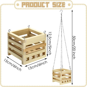 HuashenPersonnalisé En Gros En Bois Condole <span class=keywords><strong>Orchidée</strong></span> <span class=keywords><strong>Pot</strong></span> De Fleur Intérieur Et Extérieur <span class=keywords><strong>Pot</strong></span> De Fleur Carré Panier <span class=keywords><strong>Suspendu</strong></span> <span class=keywords><strong>Pot</strong></span> De Fleur - Product Image 2